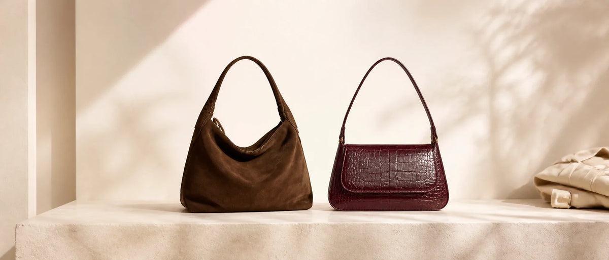 Suede and Croc-Embossed Bags: The Texture Trend Making Luxury Feel Fresh